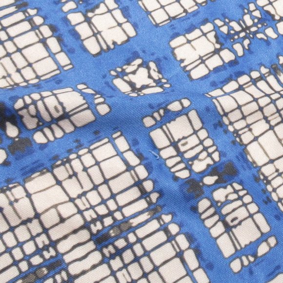 ๐ Anthropologie Dhruv Kapoor Plaid Mesh Midi Dress - Blue White Plaid XL - Picture 12 of 15